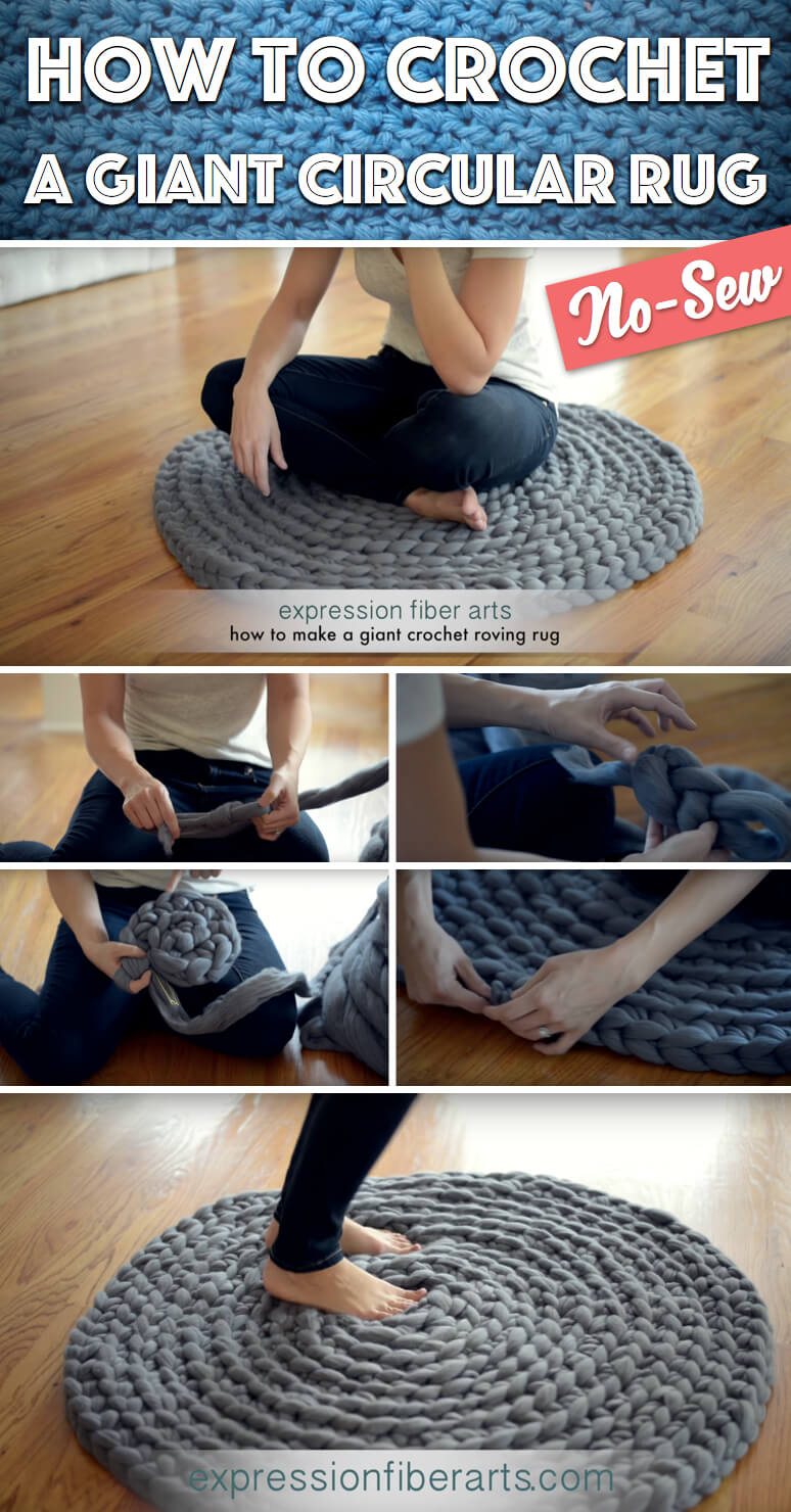 How to Crochet Giant Circular Wool Rugs Without Sewing