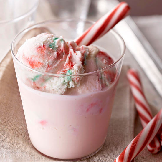 Peppermint Eggnog Punch, easy punch recipes