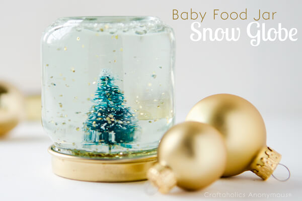 Baby Food Jar Snow Globe