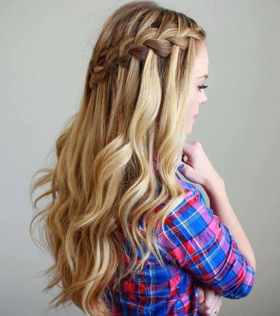 Five Easy And Absolutely Adorable Braid Hairstyles to Try, Waterfall Braid