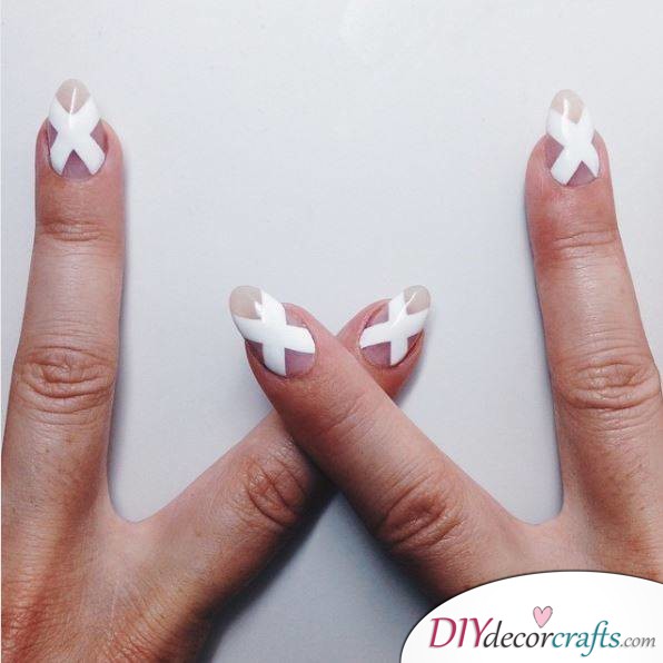 10 Best Nail Designs For A Date Night, Elegant White X's