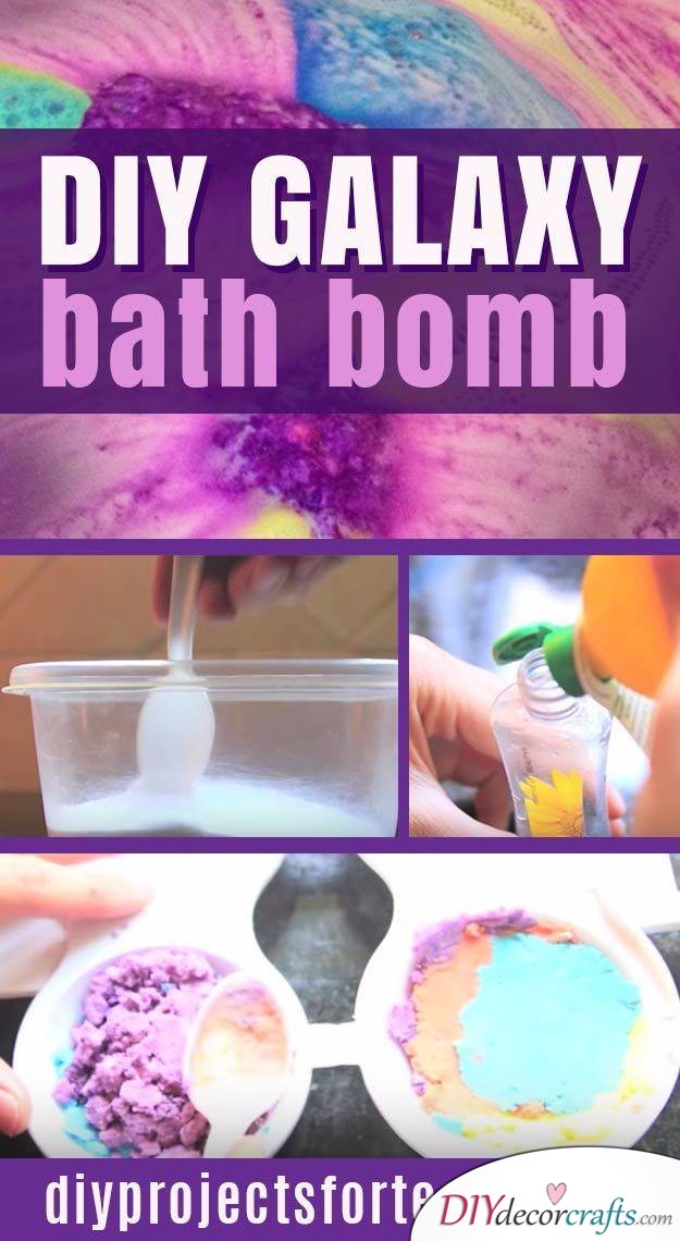 15 Homemade DIY Bath Bombs, Galaxy Bath Bombs
