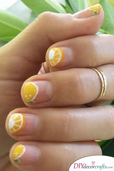 15 Trendy And Amazing Nail Designs Perfect For The Summer, Lemon