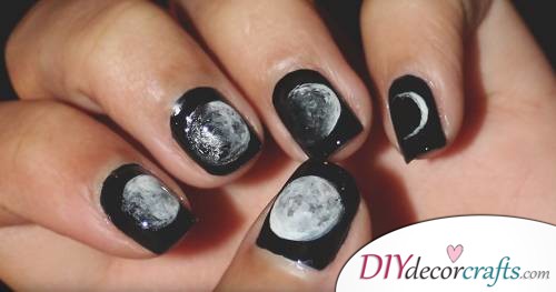 Moon Phases - Halloween Nail Art For Beginners