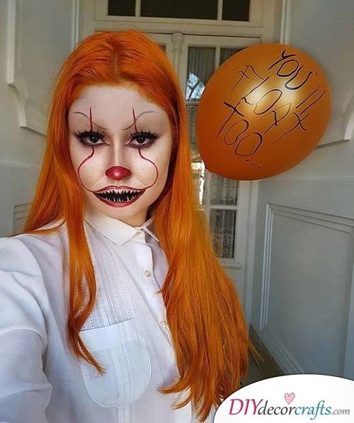 Scary IT Clown - Halloween Makeup Ideas