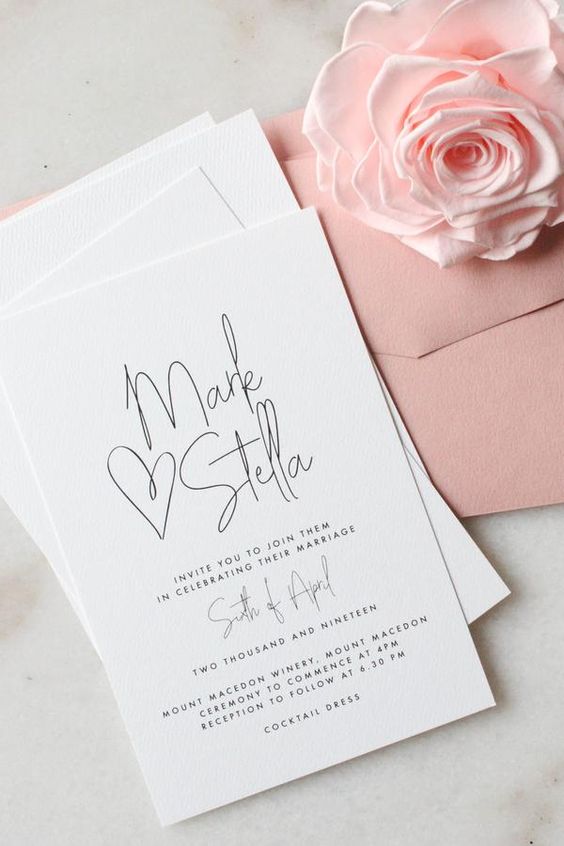 The Magic of Simplicity - Simple Wedding Invitations