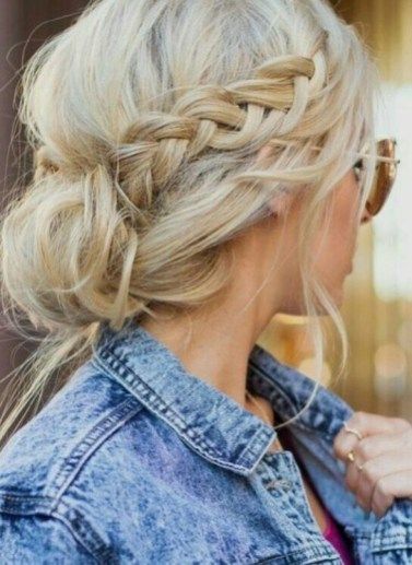 Messy Updo with a Braid - Easy Braids for Long Hair