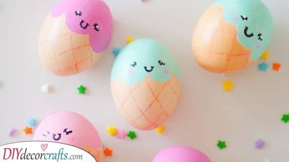 Cute Ice-Cream - Easter Egg Painting
