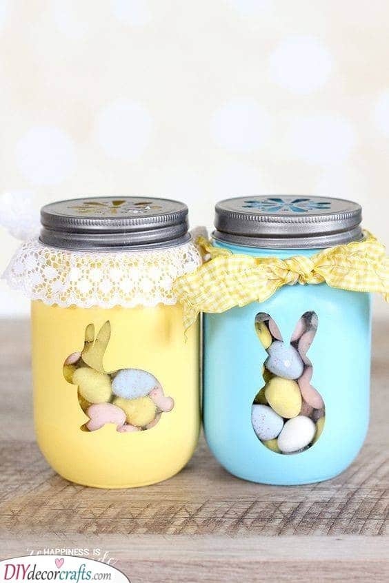 Jars of Candy - Easter Gift Ideas