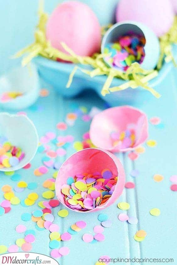 Eggs Filled with Confetti - Shower Everything in Colours