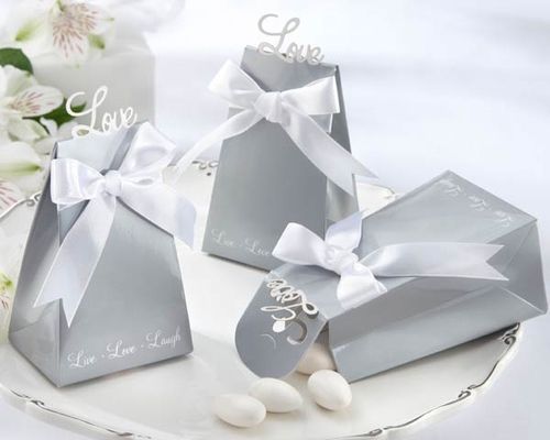 Silver Gift Boxes - Elegant Silver Wedding Decorations