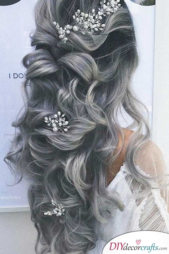 Grey Bridal Hair - Unique and Elegant Wedding Hairstyles for Long Hair