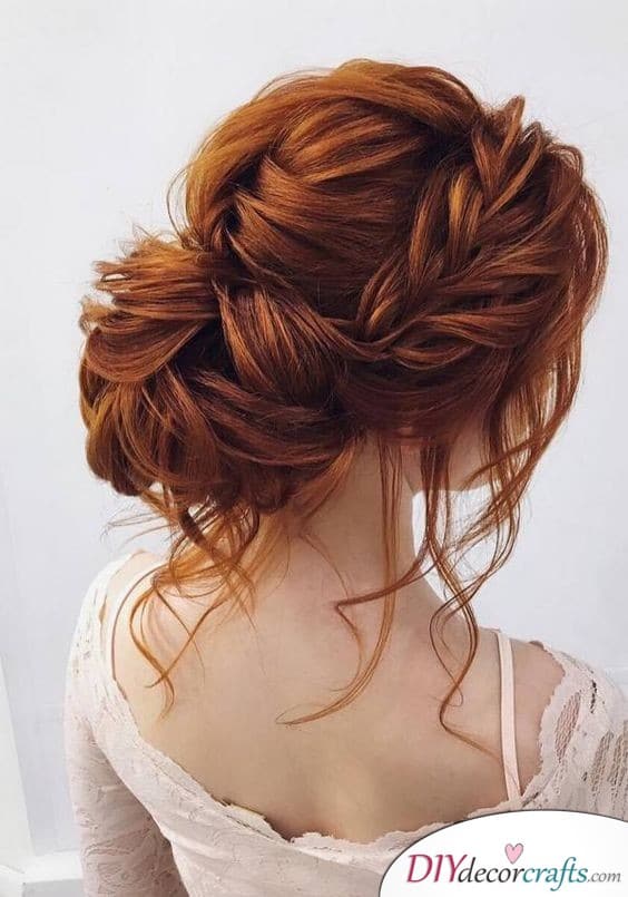 A Blazing Red Updo - Magnificent Colour Choice