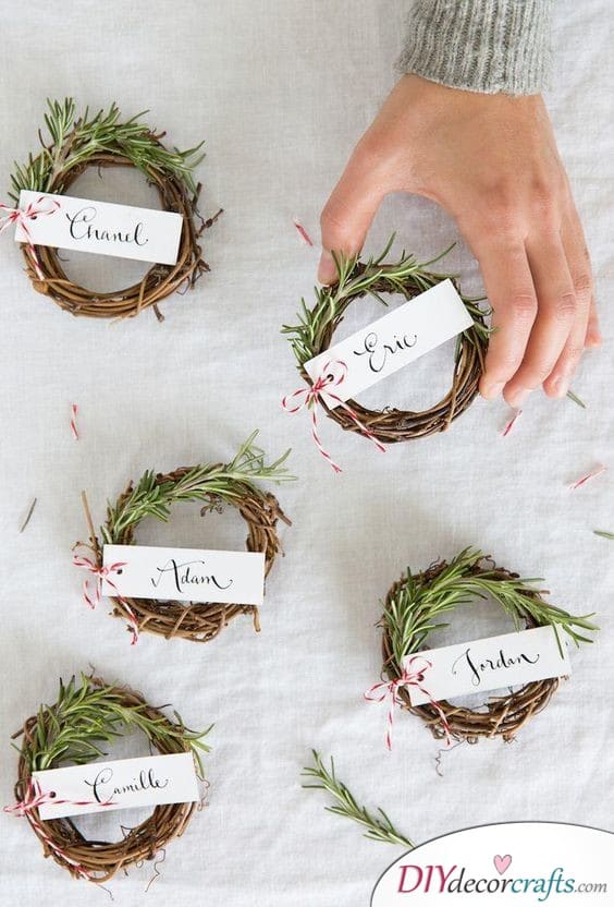 Wreaths - DIY Wedding Place Cards