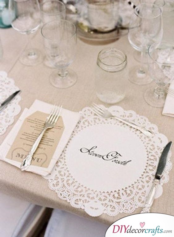Table Mats - Wedding Name Cards