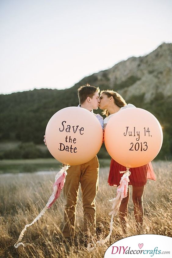 Big Balloons - Great Save the Date Wedding Ideas