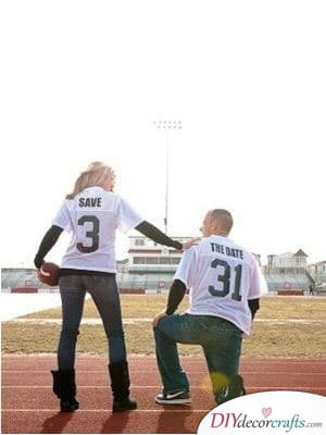 Football as a Favourite - Save the Date Wedding Ideas