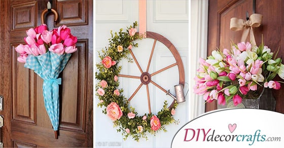 25 AMAZING SPRING DOOR DECORATIONS - A Variety of Spring Wreaths for the Front Door