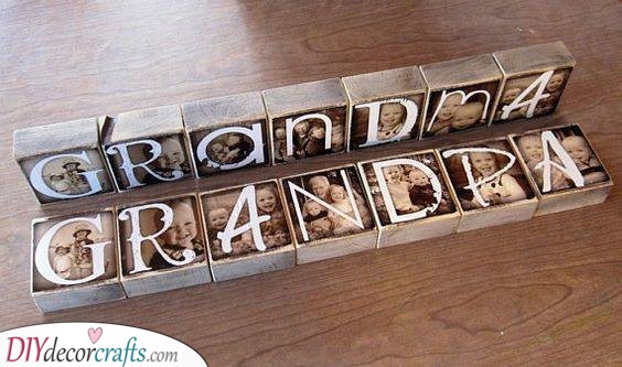 Personalised Photo Blocks - Gifts for Grandpa