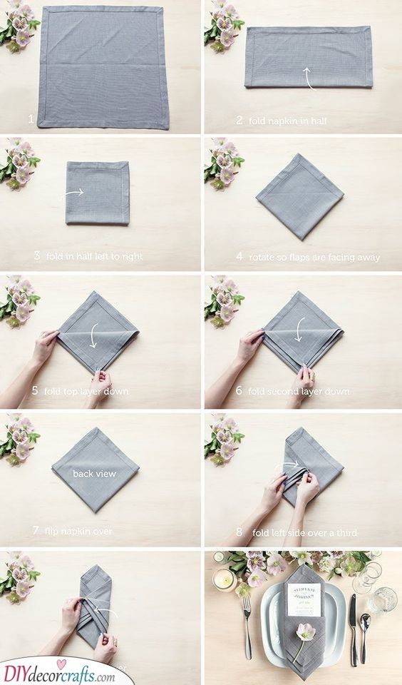 Elegant Folds - DIY Wedding Serviettes