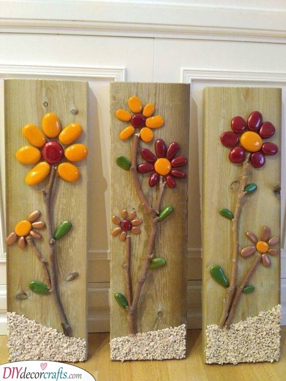 Boards of Flowers - DIY Spring Crafts