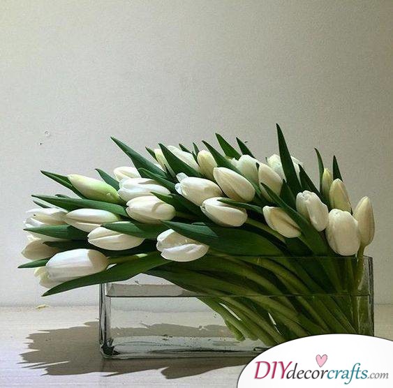A Fold of Tulips - Spring Floral Table Decorations