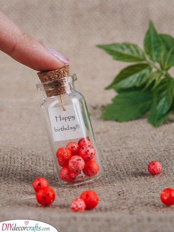 Tiny Message in a Bottle - Birthday Gift Ideas for Him