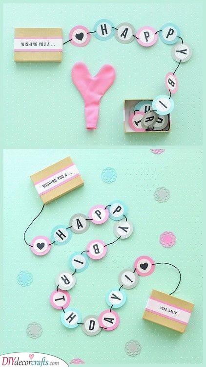 A String of Good Wishes - DIY Birthday Gifts