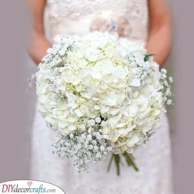 Simple and White - Bridal Flower Bouquets