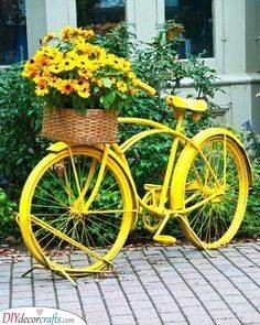 A Bike Full of Flowers - Garden Decorations for Spring