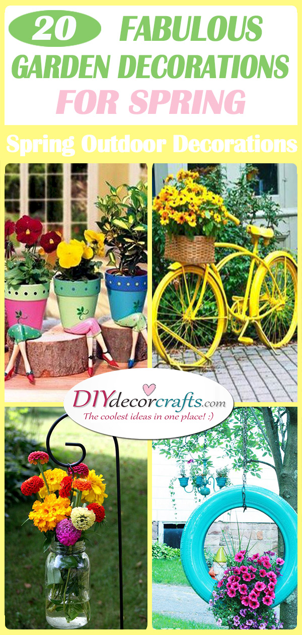 20 FABULOUS GARDEN DECORATIONS FOR SPRING - Spring Outdoor Decorations