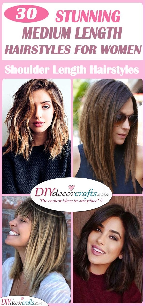 30 STUNNING MEDIUM LENGTH HAIRSTYLES FOR WOMEN - Shoulder Length Hairstyles