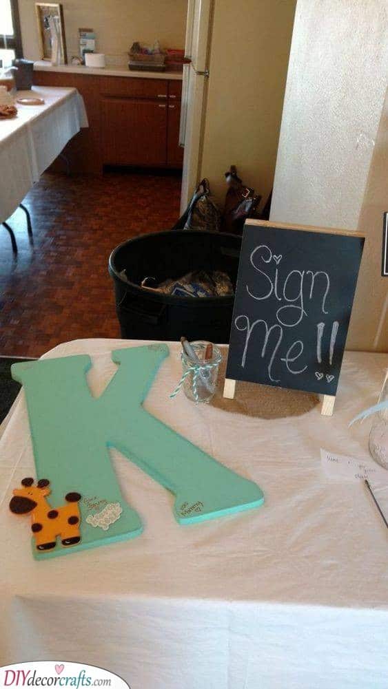 Sign the Letter - Great Activities for the Guests