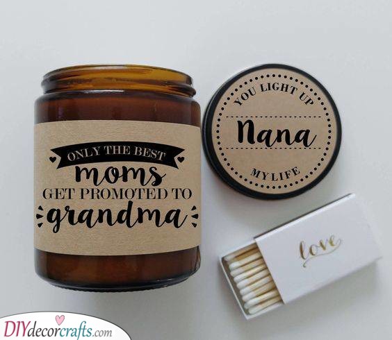 A Personalised Candle - Birthday Presents for Grandma