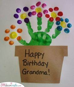 Adorable Flowers - Fingerpainted Presents for Grandma