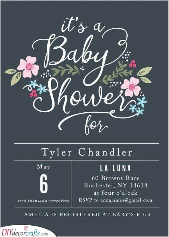 Simple Florals - Custom Baby Shower Invitations