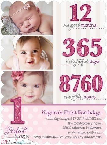 Hours, Days and Months - Baby's First Birthday Ideas