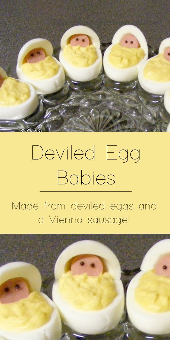 Deviled Egg Babies - Baby Shower Food Ideas