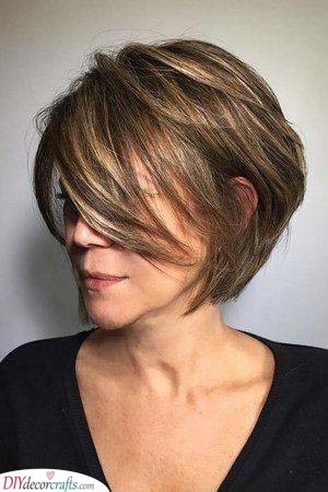 Layered Short Bob - Add an Edgy Fringe