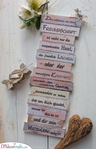 A Loving Message - Rustic Wood