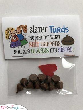 Sister Turds - Funny and Unique Birthday Gifts for Sister