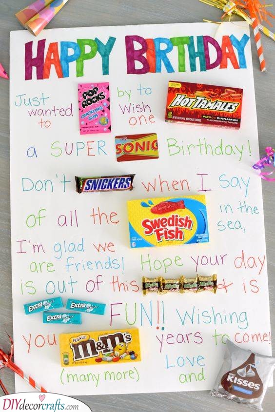 A Sweet Message - Alternative to Standard Birthday Cards