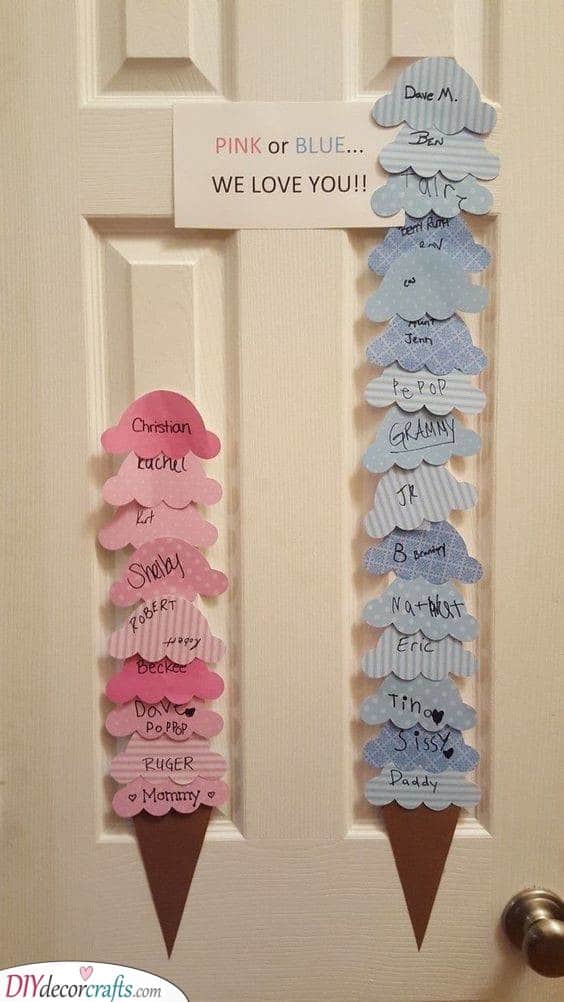 Collecting Names - Cheap Baby Shower Decorations