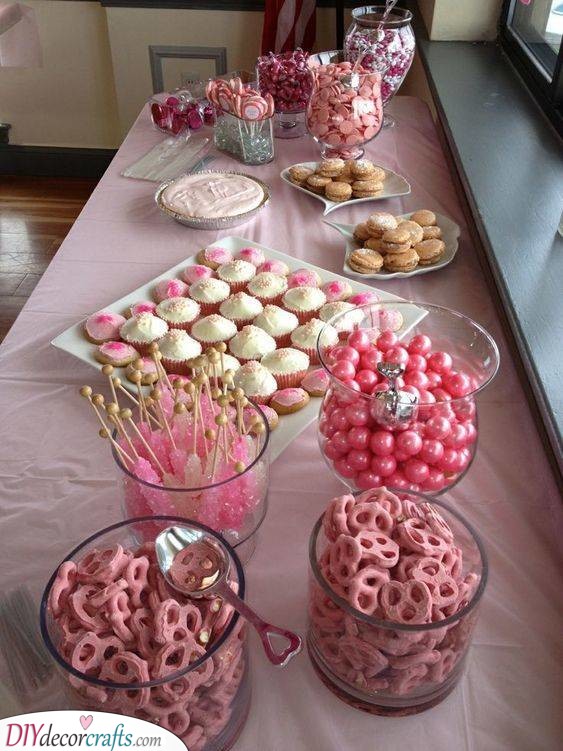 Platters of Pink - Baby Shower Decoration Ideas