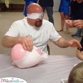 Diapered Balloon - Baby Games for Baby Shower