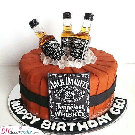 A Cake With Booze - Birthday Cake Ideas