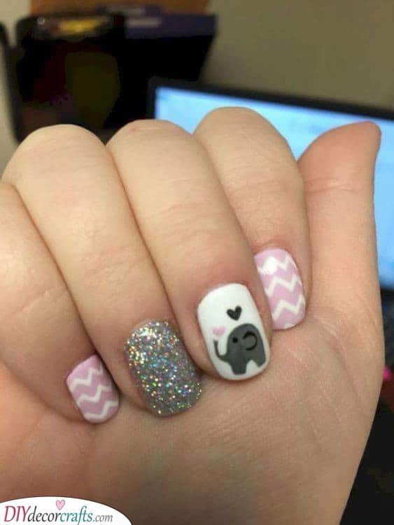 Gorgeous Elephant - Cute Nails for Kids