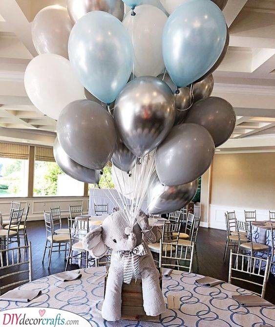 Baby Elephant - With Big Balloons