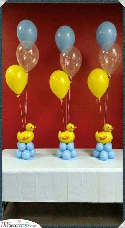 Rubber Ducks - Cute Baby Shower Table Centrepieces