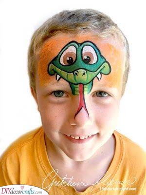 A Slithering Snake - Face Painting for Kids